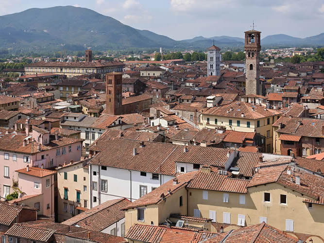 Panorama di Lucca, vista dalla torre Guinigi